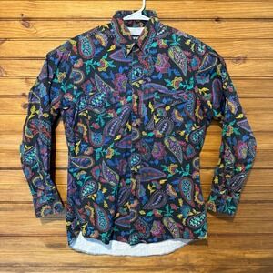 Vintage Wrangler Brushpop Mens Size 15.5 33 AOP 90s XLong Tails Single Stitch